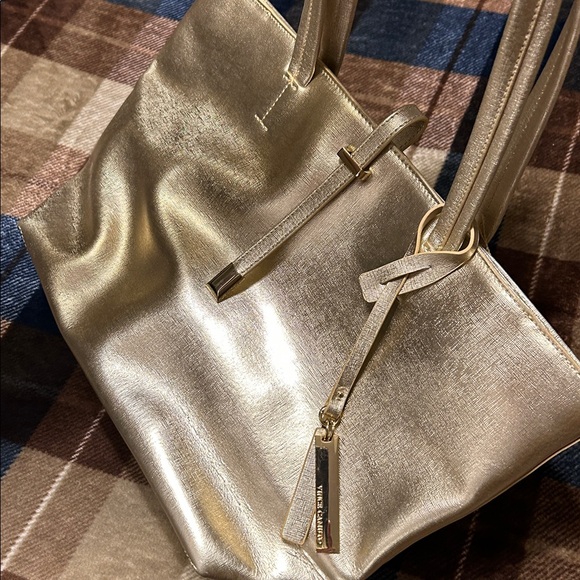 Vince Camuto Shimmering Gold Tote Bag - Picture 16 of 16